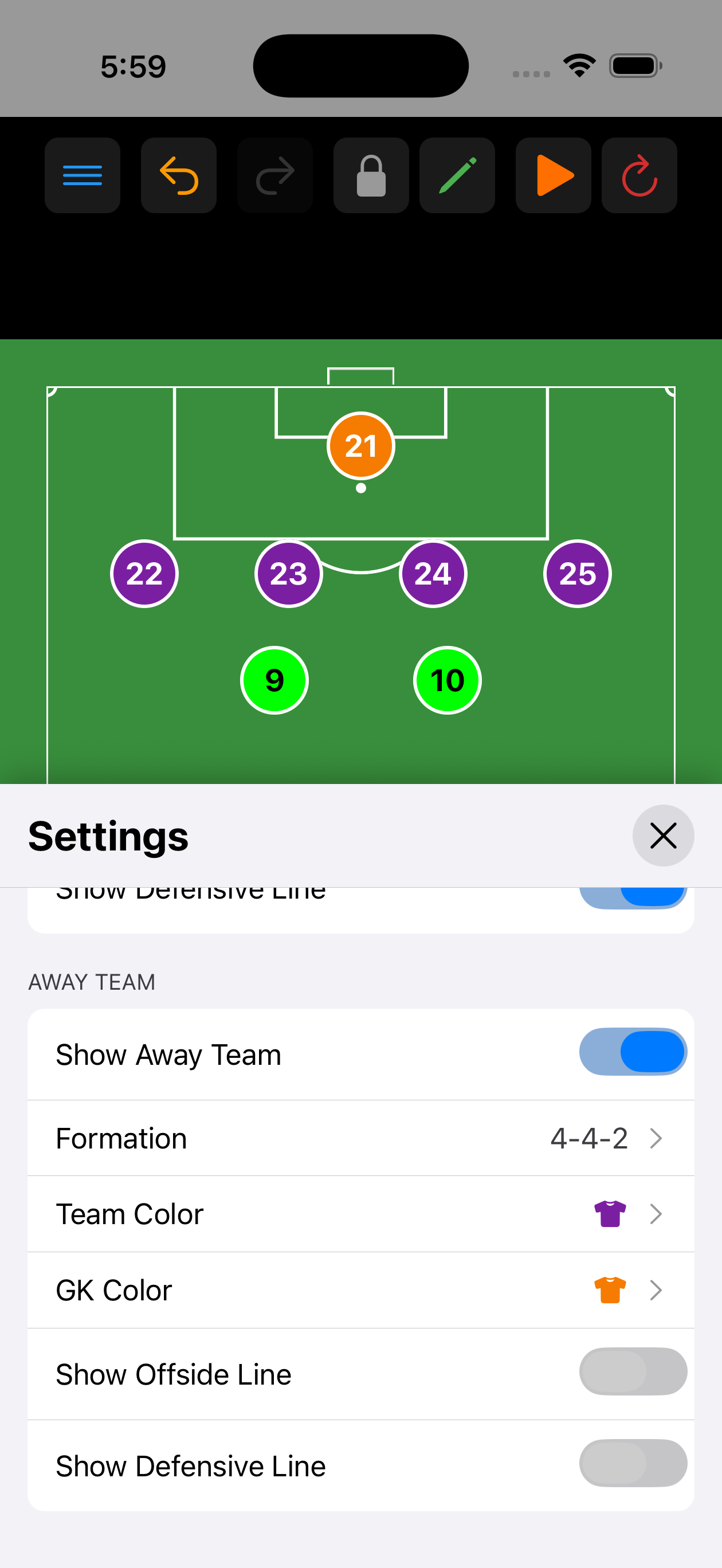 Customization screenshot